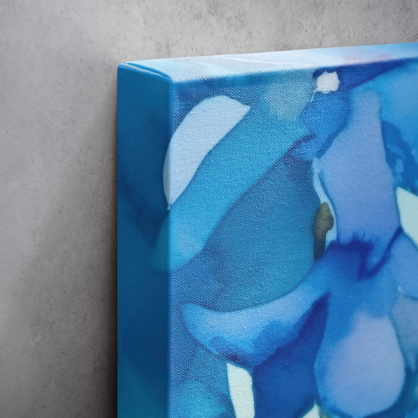 Abstract Floral Watercolor – Blue Floral Botanical Art