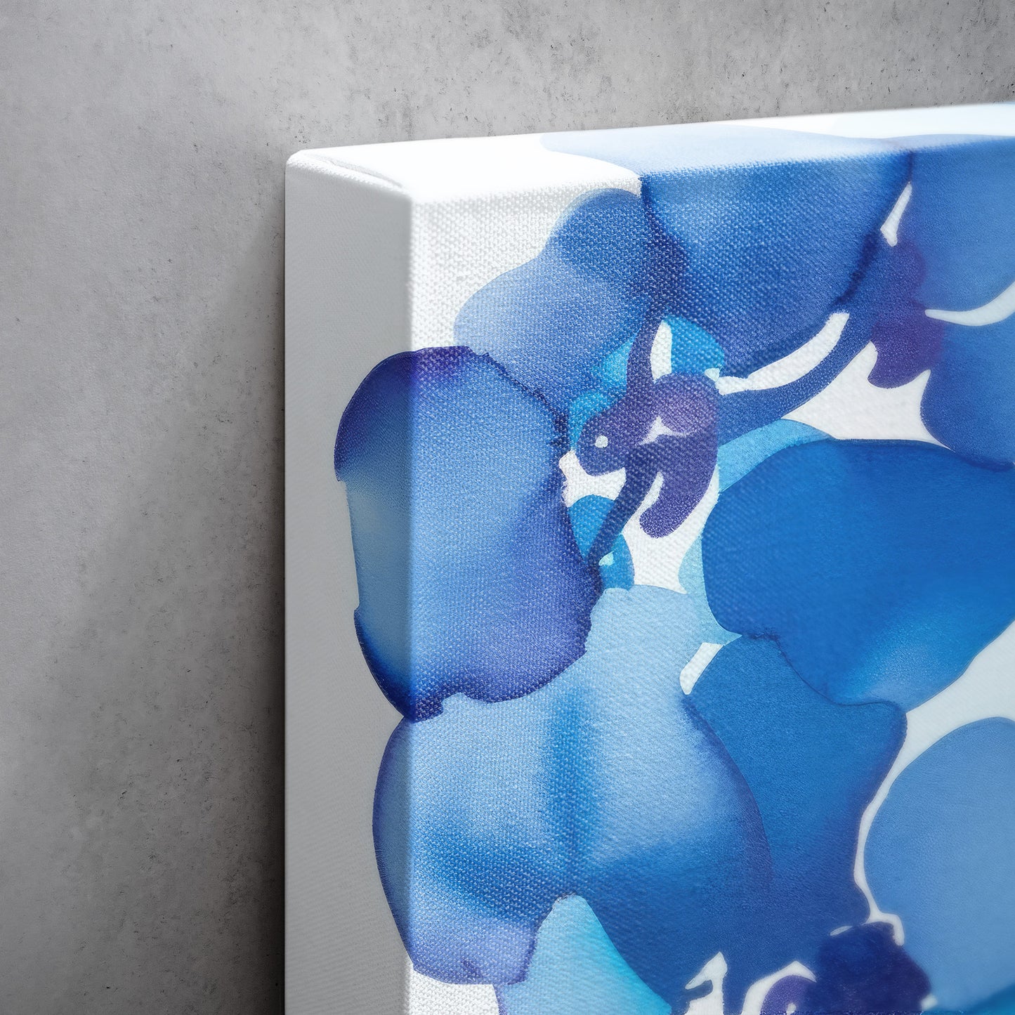 Abstract Floral Watercolor III – Blue Floral Botanical Art