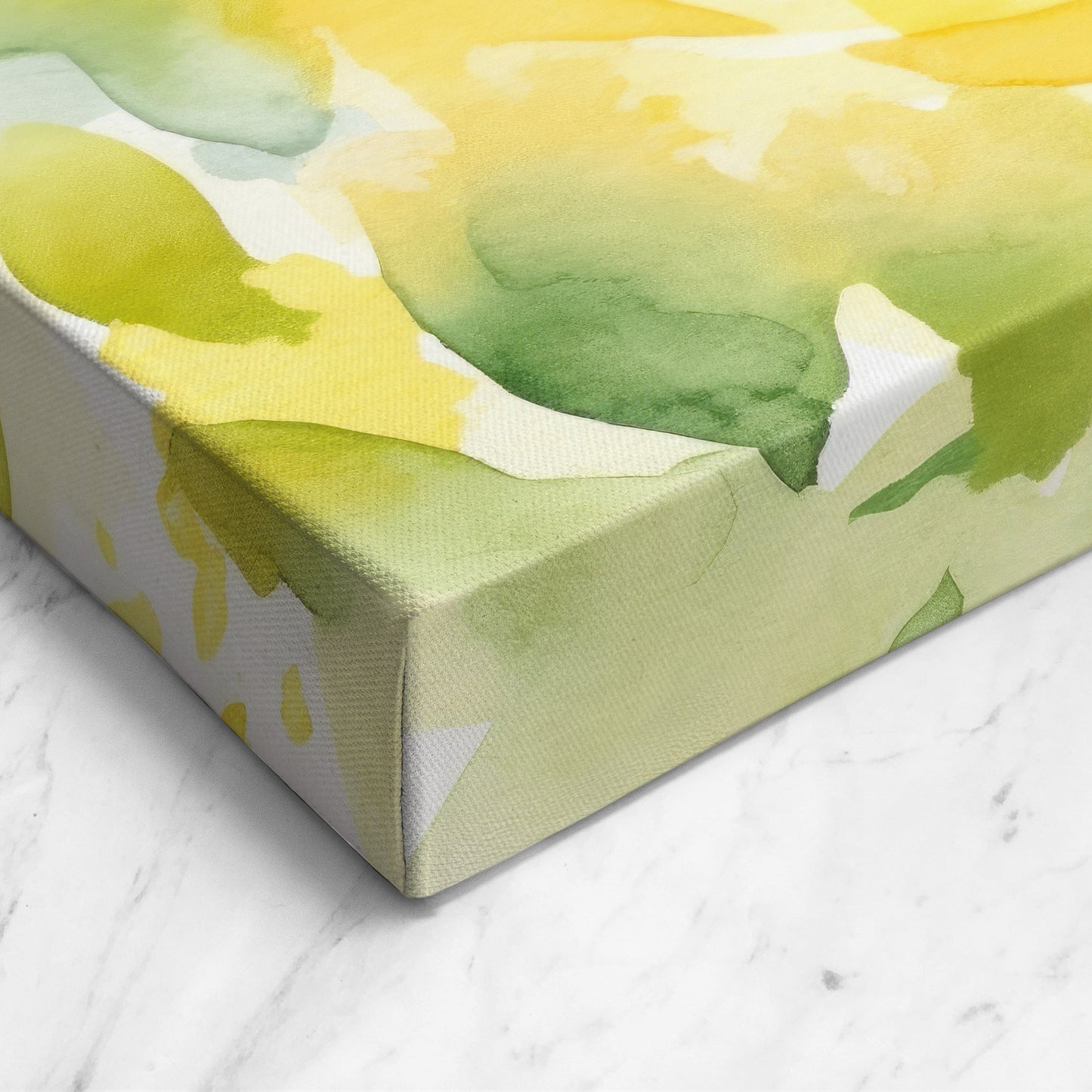 Abstract Floral Watercolor – Yellow Floral Botanical Art