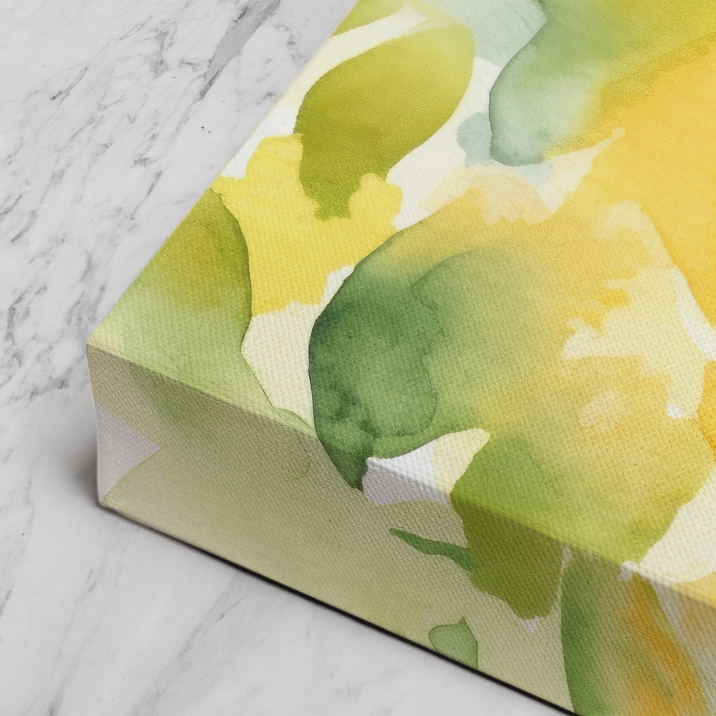 Abstract Floral Watercolor – Yellow Floral Botanical Art