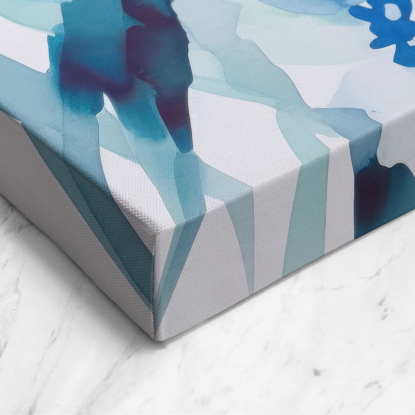 Abstract Orchid Watercolor – Blue Floral Botanical Art