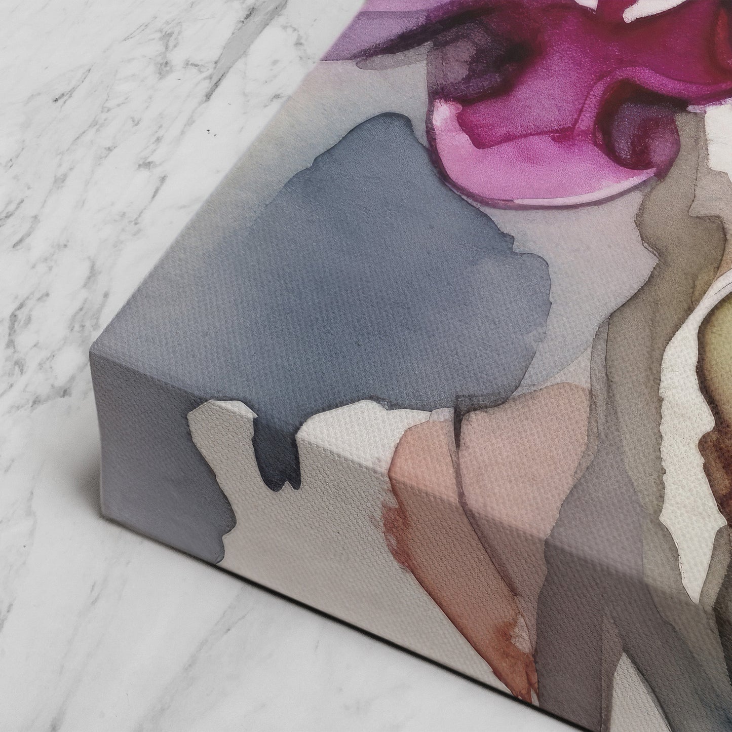 Abstract Orchid Watercolor II – Purple Floral Botanical Art