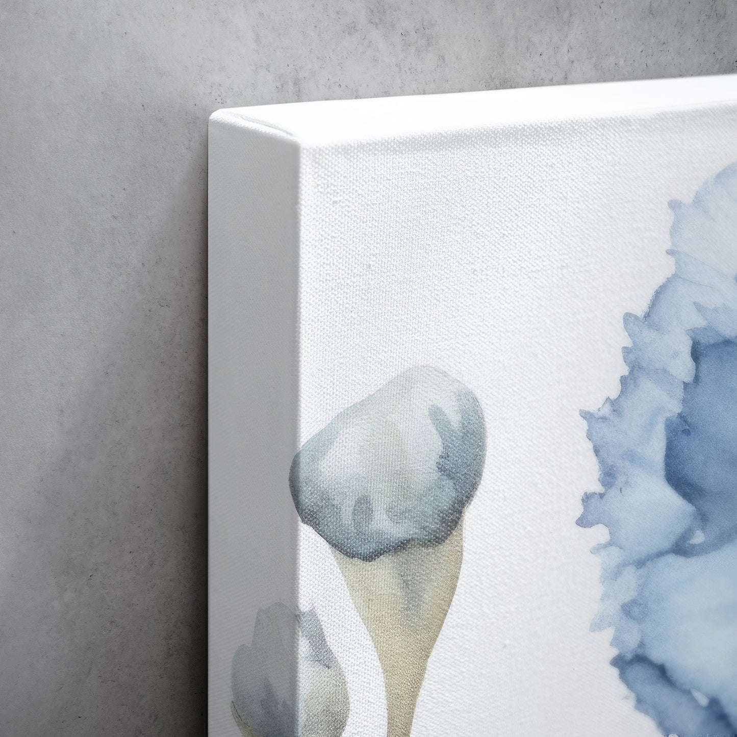 Carnation Watercolor – Blue Floral Botanical Art