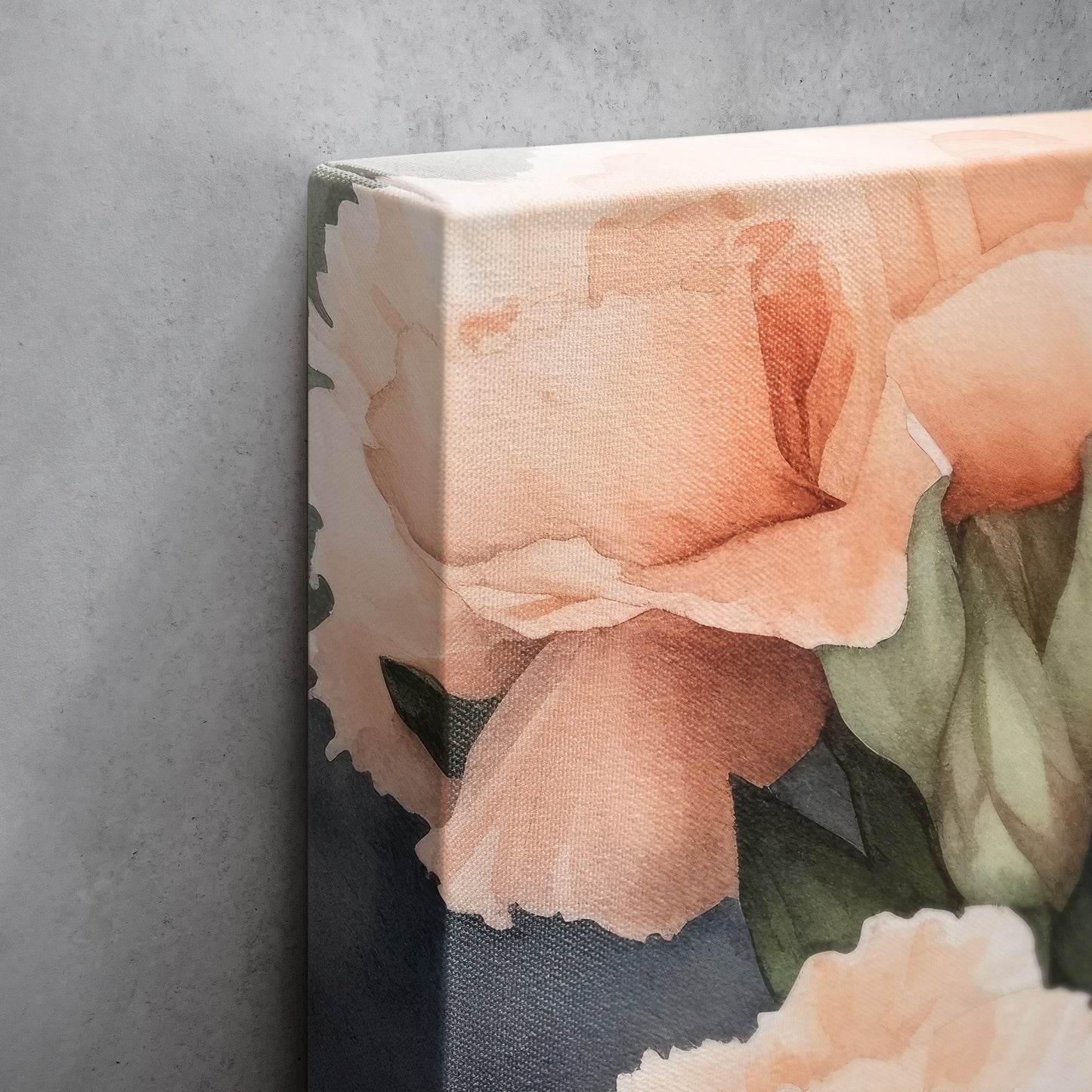 Carnation Watercolor – Peach Floral Botanical Art