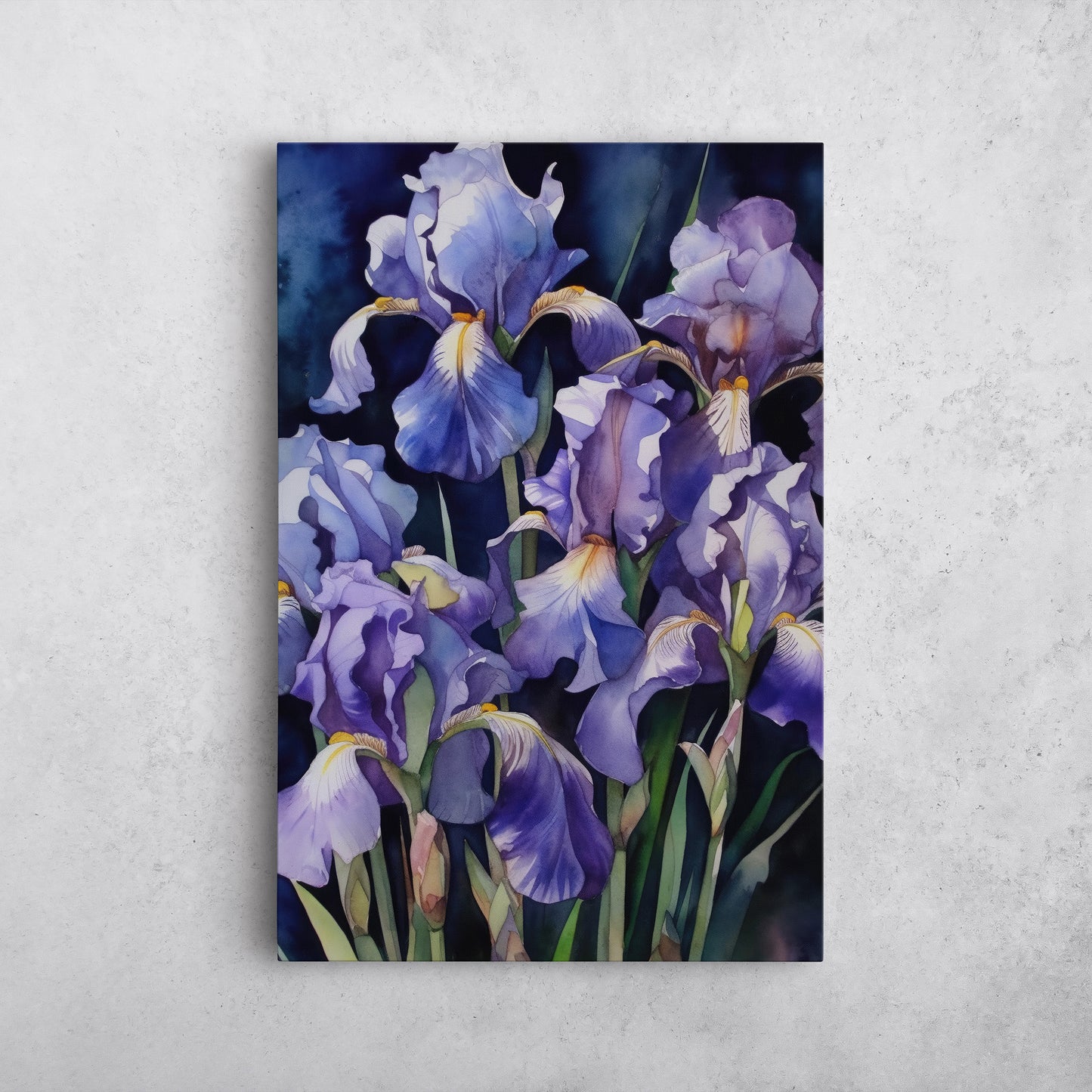 Iris Watercolor II – Violet Floral Botanical Art