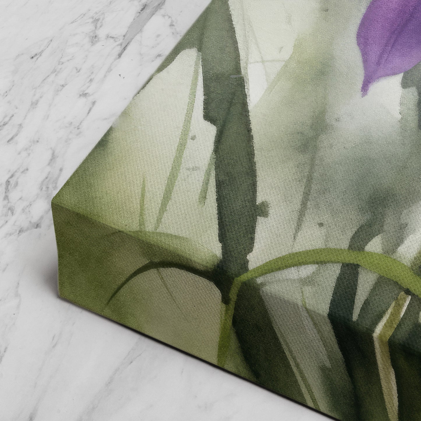 Lily Watercolor – Violet Floral Botanical Art