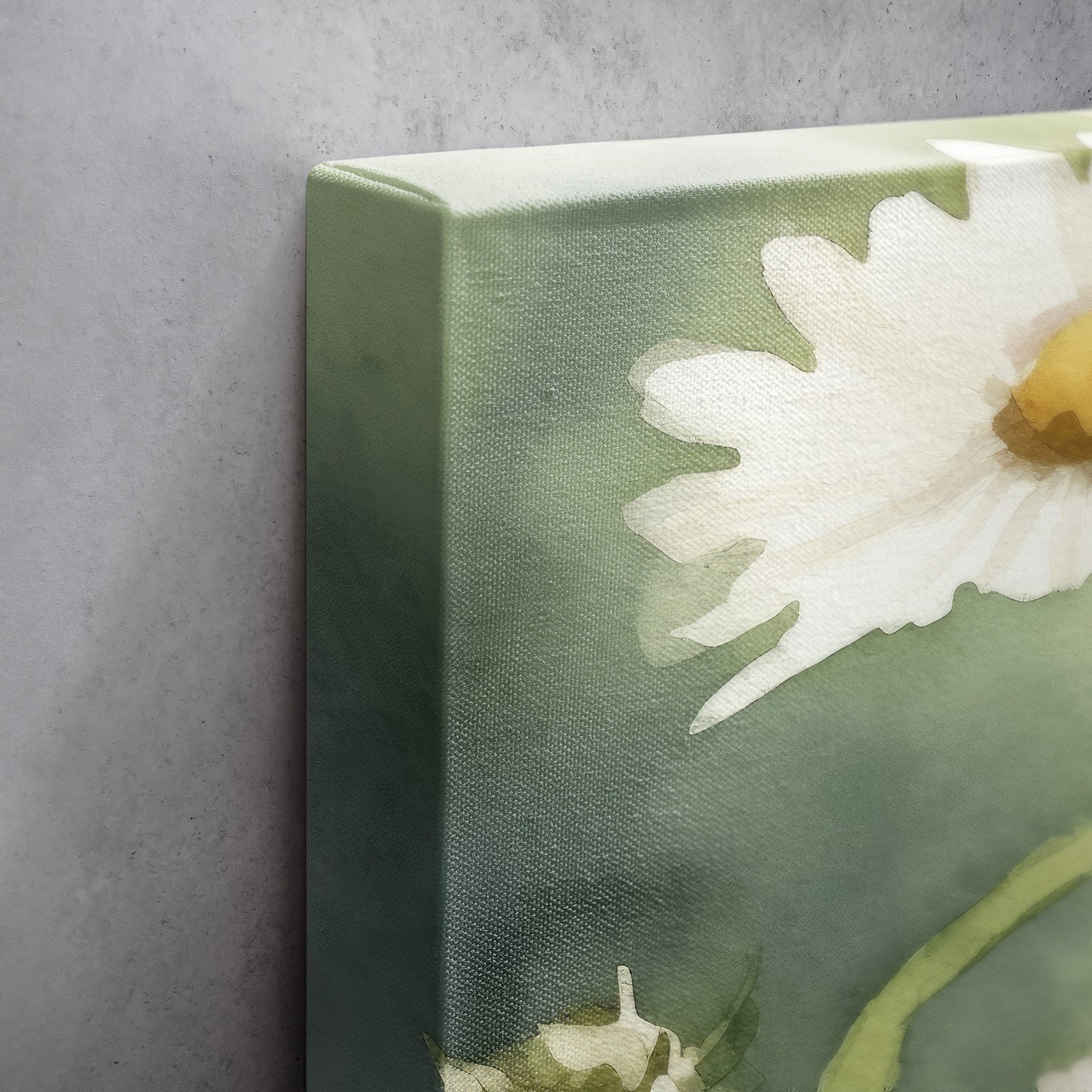 Daisy Watercolor - White Floral Botanical Art