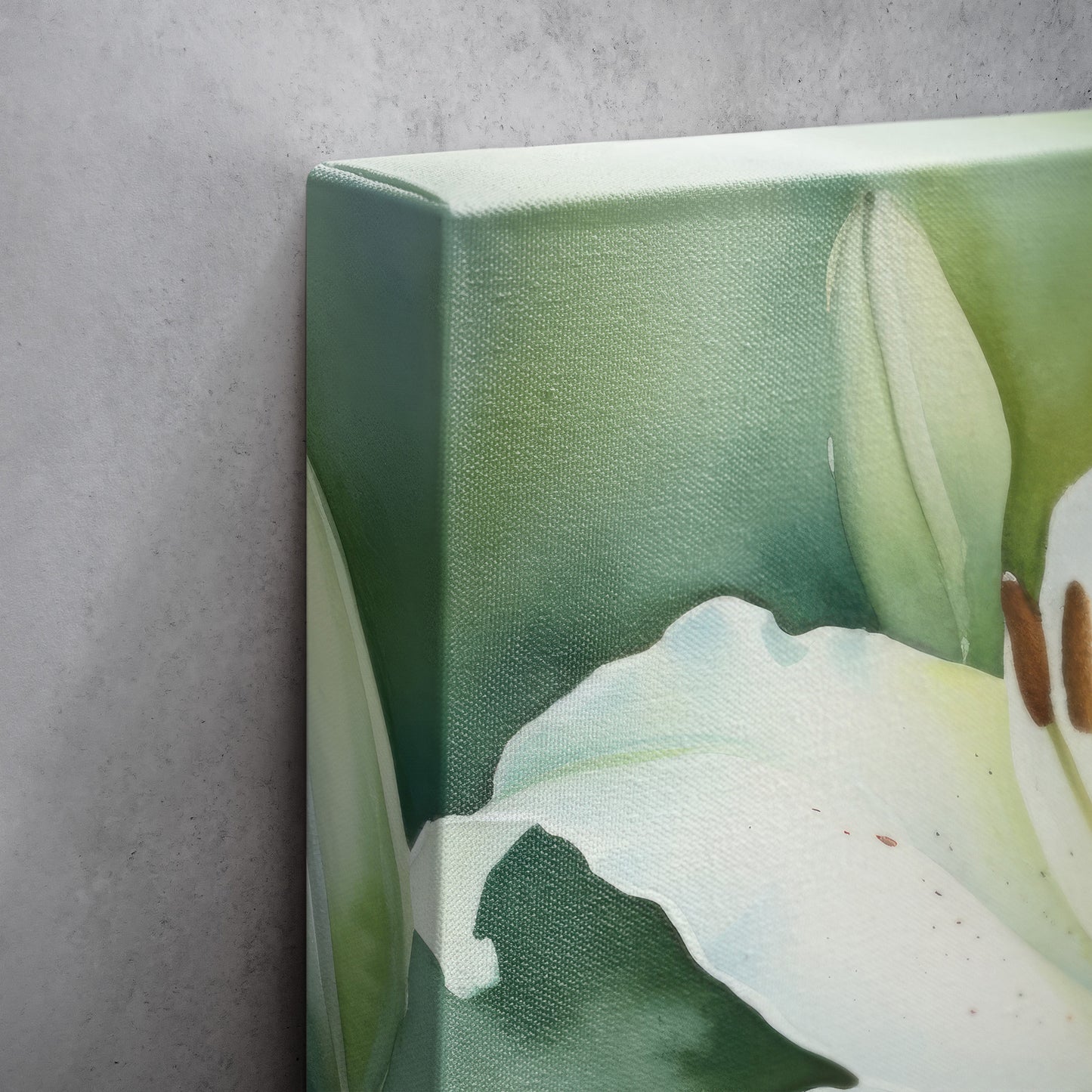 Lily Watercolor - White Floral Botanical Art