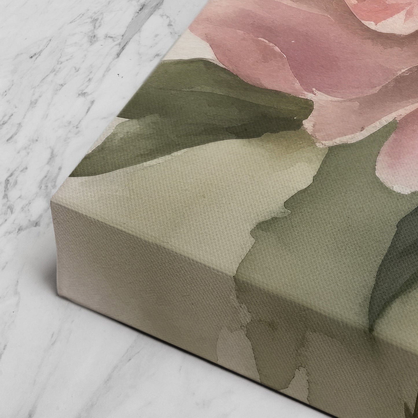 Peony Watercolor - Peach Floral Botanical Art