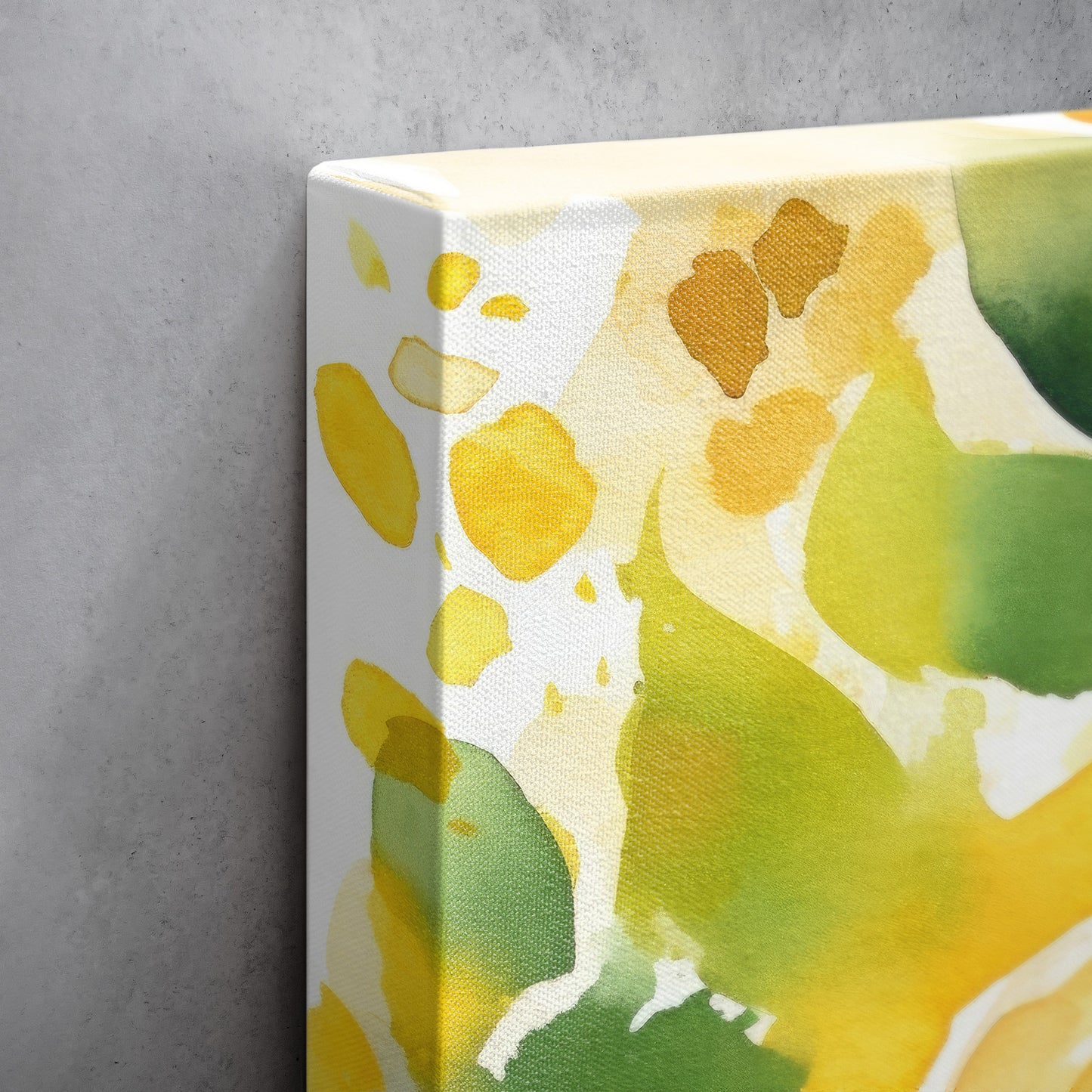 Abstract Floral Watercolor – Yellow Floral Botanical Art