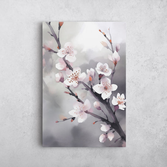 Cherry Blossom Watercolor – Pink Floral Botanical Art