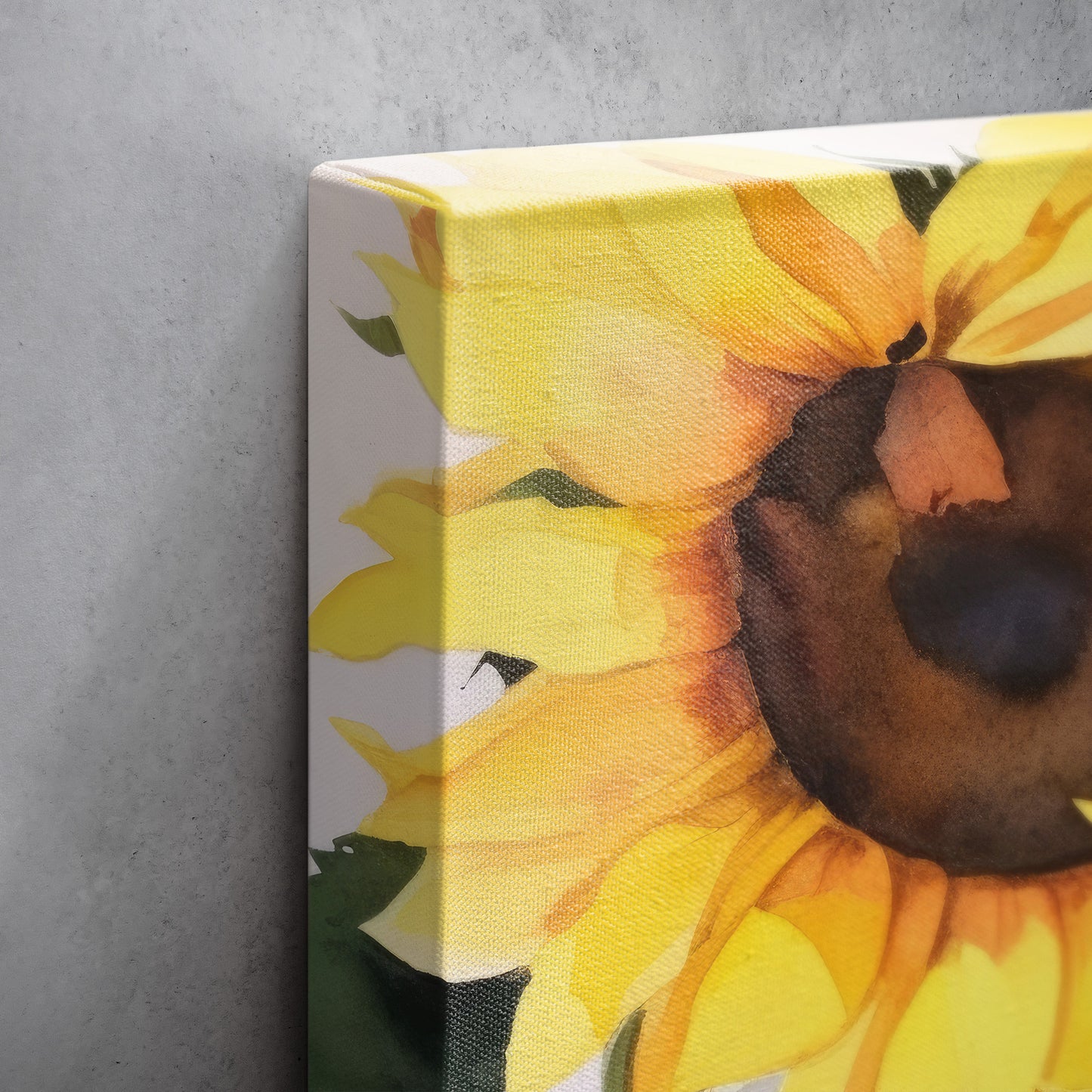 Sunflower Watercolor – Yellow Floral Botanical Art